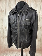 Superdry brown leather jacket - brown,