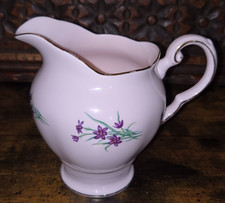 Pretty Blush Pink Vintage Floral Tuscan China Jug 4.5"