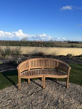 Teak Banana￼Garden Bench