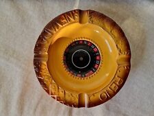 SALE Vintage Novelty Ceramic Roulette Spinning Ashtray Japanese Made Navada Reno