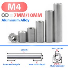 M4 Aluminum Round Threaded