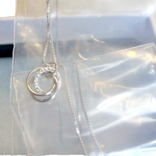 Silver double circle - silver,