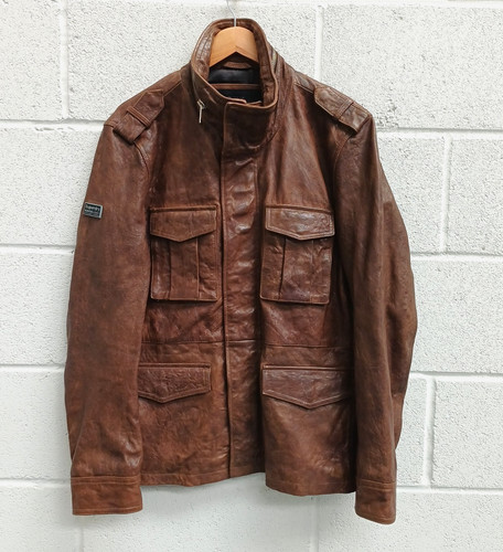 Superdry premium brown leather - brown,