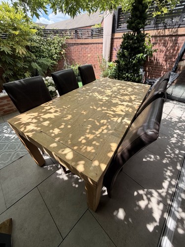 Dinner table chairs - table, &