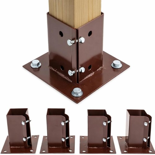 Fence post support bolt down - support, 4