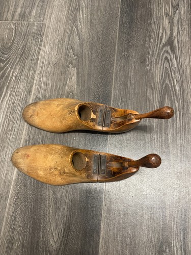 Vintage pair wooden shoe - wooden,