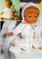 Knitting pattern copy 1845.   Dolls clothes for 9.5-16 inch dolls.  4ply