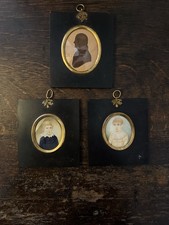 3 Antique Regency Miniature