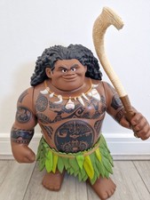 RARE Talking Maui Figure With Fish Hook Moana Disney Store 16"  