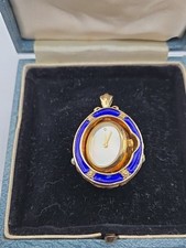 Silver 925 Imp Pearl Egg Watch Pendant  Faberge Franklin Mint .Spares Or Repairs