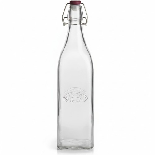 Litre square clip - top, glass