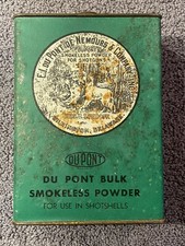 Vintage Dupont Bulk Smokeless Gun Powder Tin Empty