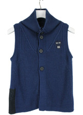 G-Star Burst Gilet Knit Sleeveless Vest Women M Buttoned Wool Blend Knit