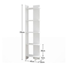 Corner Bookcase Shelf 5 Tiers