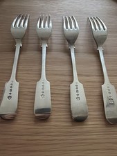 Set of 4 Forks Silver plated