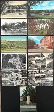 11 Vintage Powys postcards LLANDRINDOD WELLS Street views, Hotels, Lake, Church