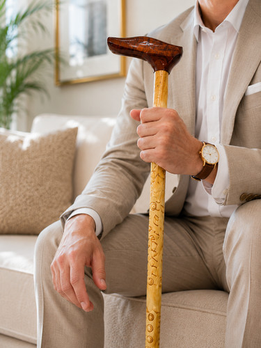 Hand carved beech wood - carved,