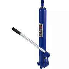 8-Tons (17,363 Lbs.) Blue Hydraulic Long Ram Jack Manual Cherry Picker with Sing