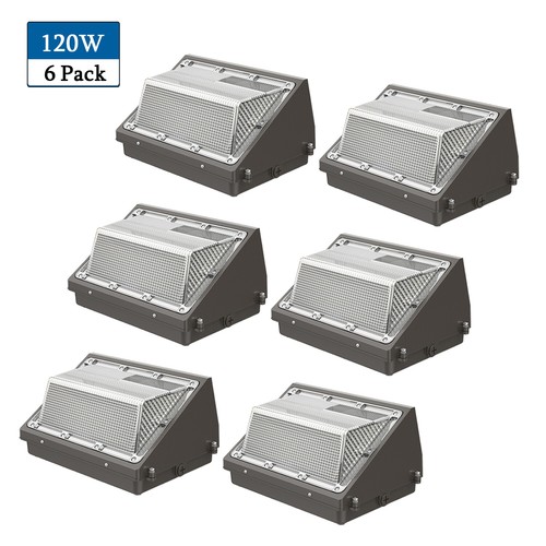 6pcs 120w led wall pack - 6pcs,