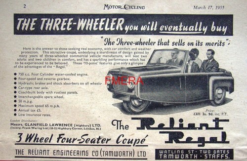 Reliant regal coupe - 'regal, coupe'