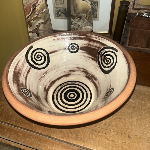 Antique clay ceramic bowl hand - antique,