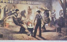 Casting Crucible Ingot, CammellLaird, Sheffield Vintage Postcard 1996