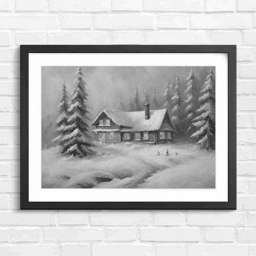 Cozy snowy log - cozy, cabin