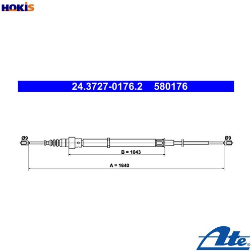 Cable pull parking brake - cable,