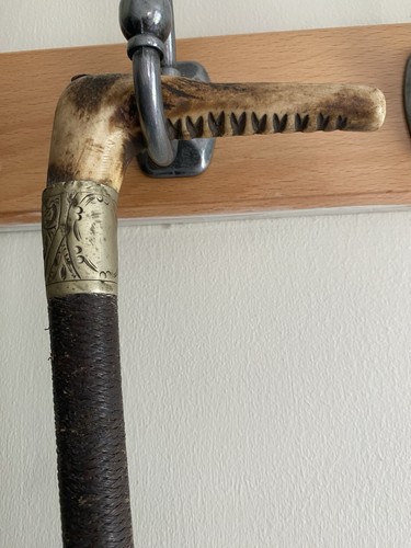 Antique riding whip crop bone - antique,