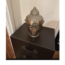 Silver glass  Buddha Figurine