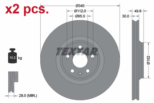 Pcs front brake disc - disc, rotos