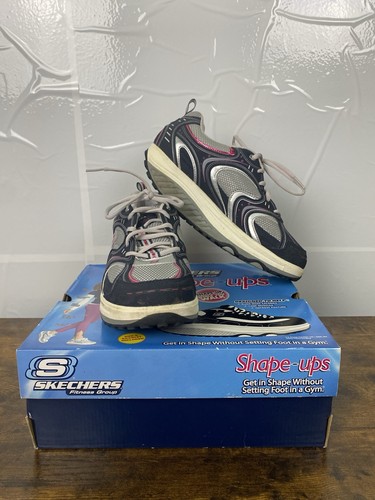 Skechers shape ups navy - shape-ups, silver