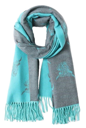 Womens highland cow - womens, scarf
