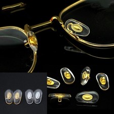 2 Pairs Gold/Silver Replacement Silicone Nose Pads for Sunglasses Eyeglasses UK