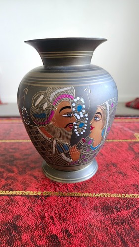 Vintage indian hand etched - vintage,