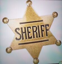 SHERIFF Cowboy METAL Star Badge - Wild West Fancy Dress FUN KID GIFT NEW 