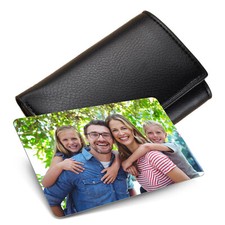Personalised METAL Keepsake Mini Card for Wallet/Purse Insert Photo Gift Card 