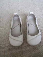 HUSH PUPPIES WHITE FLAT SOFT LEATHER JANESSA SHOES UK SIZE 4 VGC 