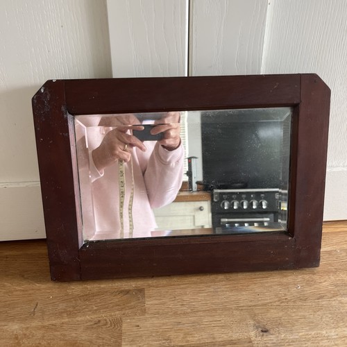 Small wooden framed - wooden, mirror