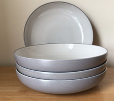 Sainsbury’s Home - 4 x 23cm Soup/Pasta Bowls ( grey and white )- Exc Cond-Lot 1