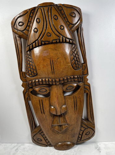 Vintage wooden tribal wall - wooden,