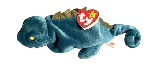 Teal blue iguana beanie - ty,