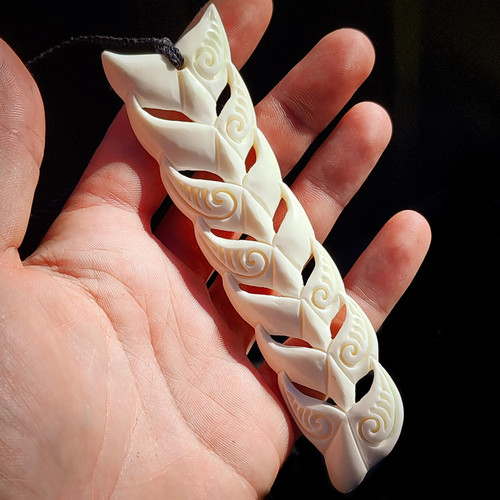 Maori cow bone pendant - nz,