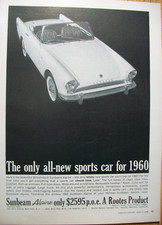 1960 60 Sunbeam Alpine w/