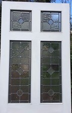 original style door with leaded glass reclaimed timber hand made here 6 panel 