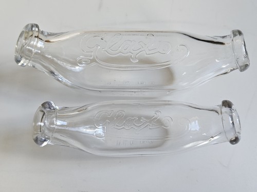 Two vintage glaxo glass - two,