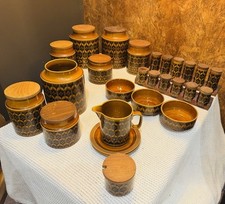 Hornsea Heirloom Vintage 1970s Brown 29Piece Set. Barrels,Bowls,Jug,Spice Racks