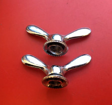 NEW OLD STOCK VINTAGE PHILLIPS CHROME STEEL REAR WHEEL WING NUTS X 2 3/8" THREAD