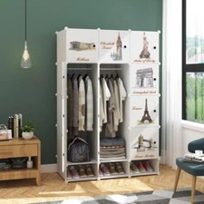 DIY 12 Cube Closet Wardrobe Modular Storage Organizer Clothes Shoe Bookcase Toy