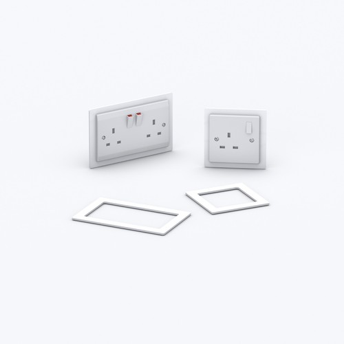 Double single socket switch - single,